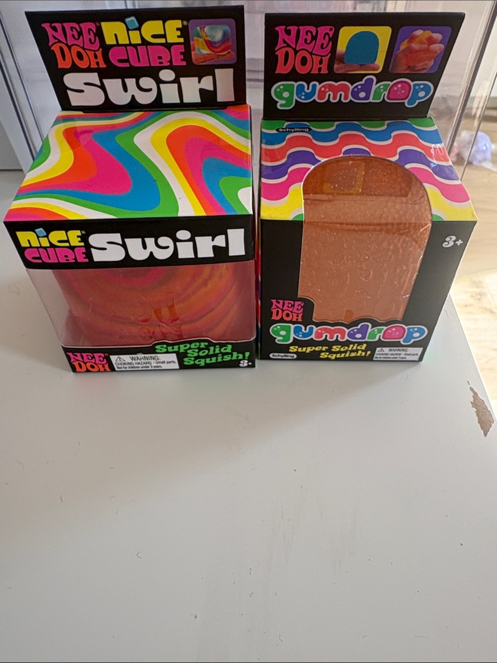 Nice cube swirl orange & orange Gum drop. Schylling, Needoh. Sealed. Fastship.